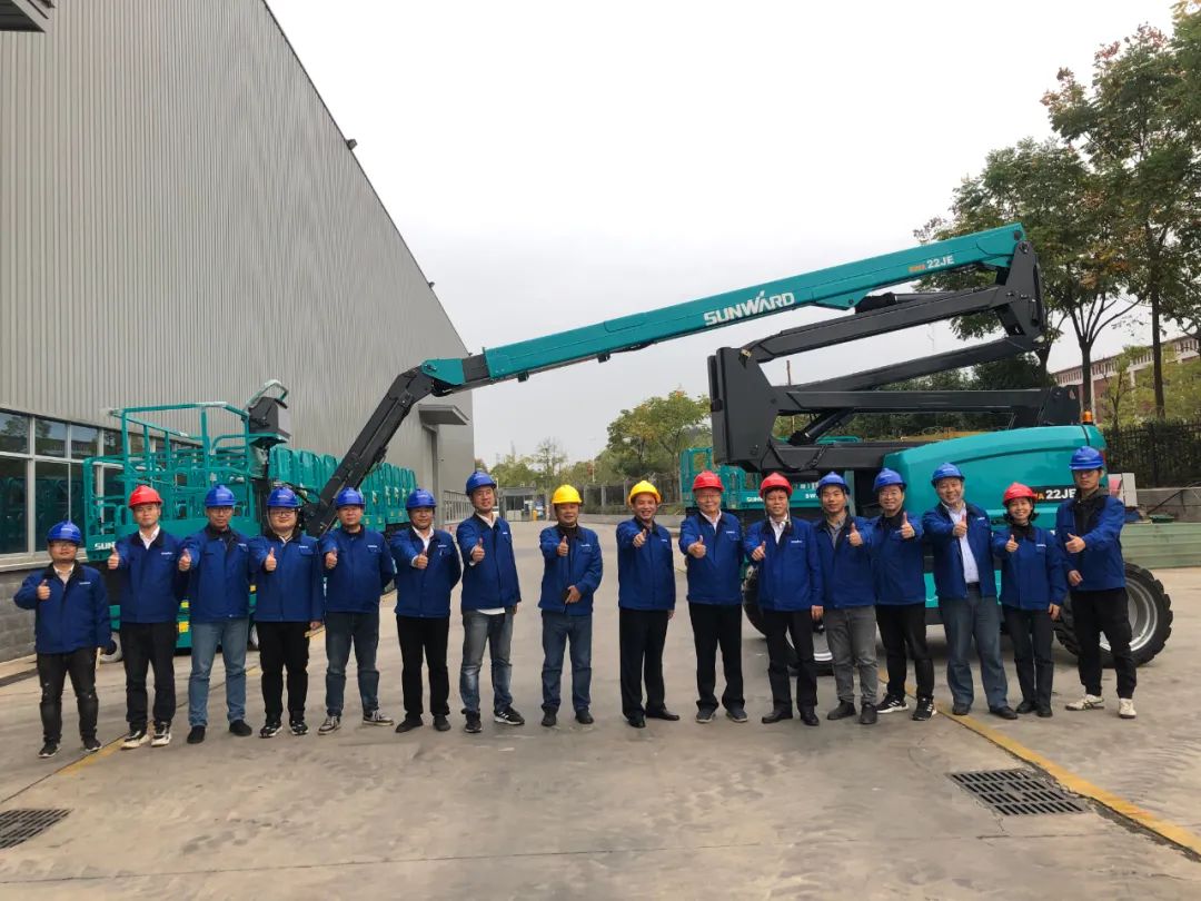 同级别作业高度最高！优德88智能首款自主研发电动臂式高空作业平台下线