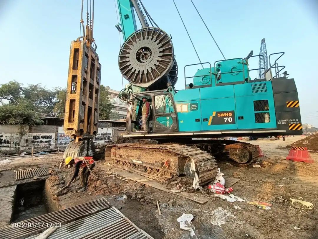 谢谢信！优德88智能SWHG70液压抓斗助力外洋基础施工获肯定