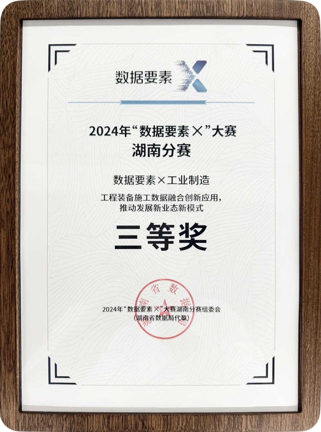 优德88智能荣获2024年“数据要素×”大赛湖南赛区三等奖