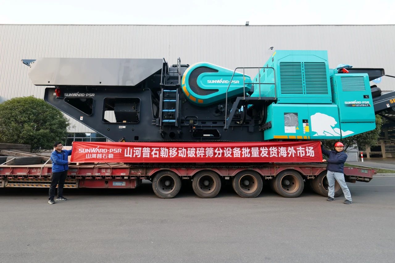 优德88普石勒柴电一体移动破碎筛分装备热销外洋