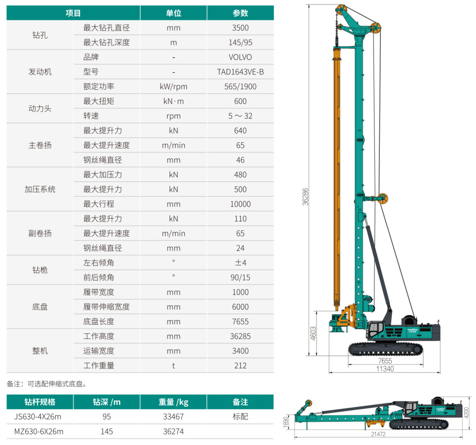 SWDM600 超大型多功效旋挖钻机